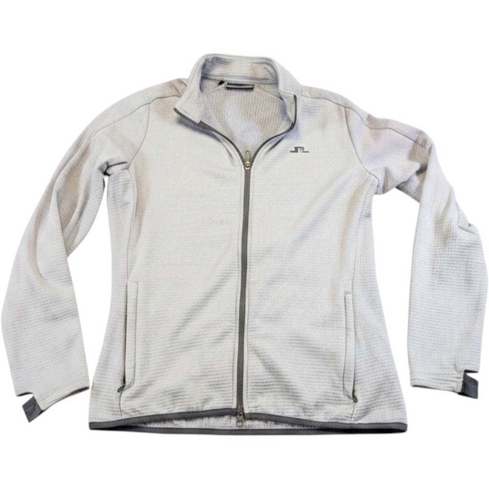 J.Lindeberg Mens High Grounds Merino Mid Layer Gray Full Zip Jacket Size L